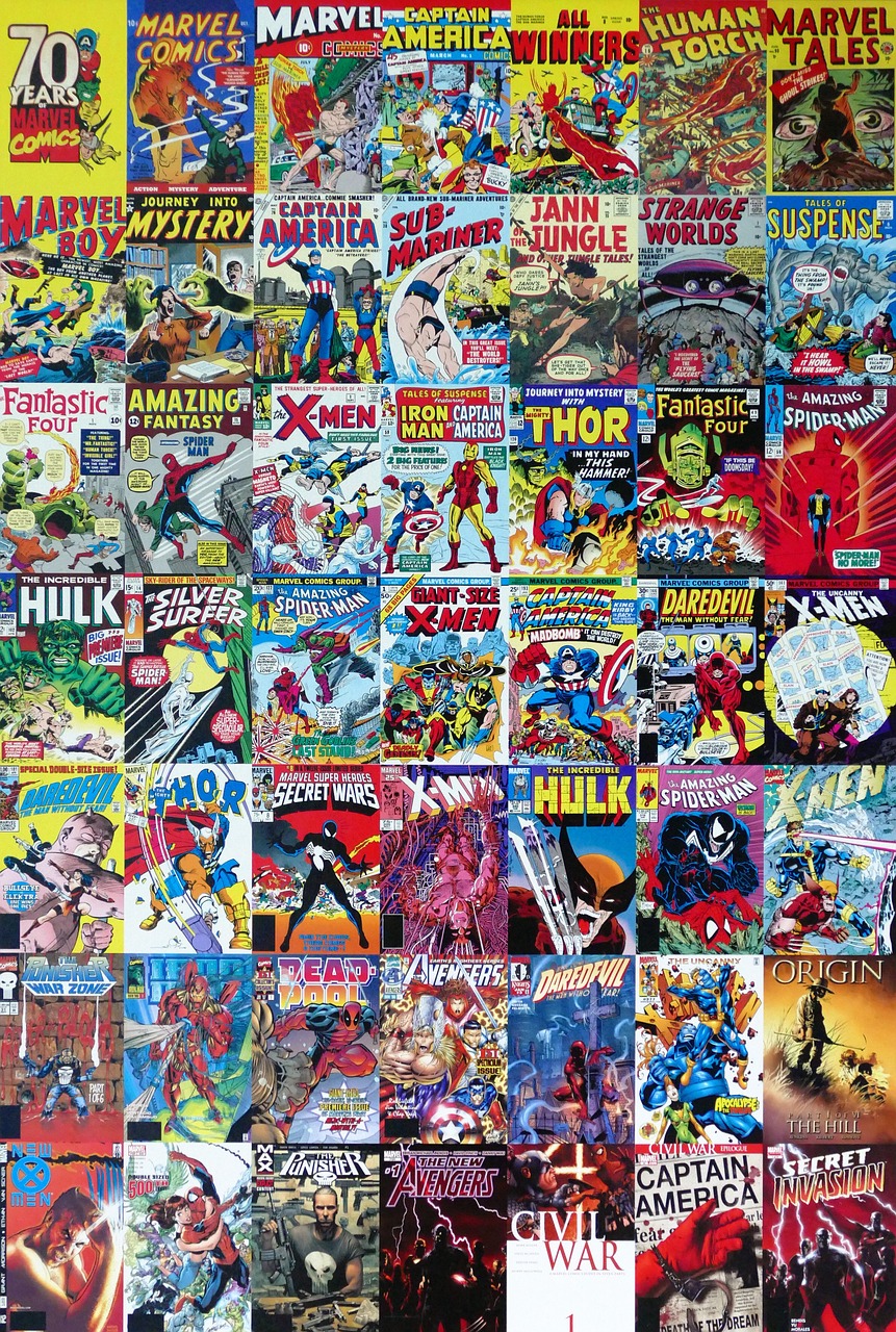 Covers of Marvel Comic Books